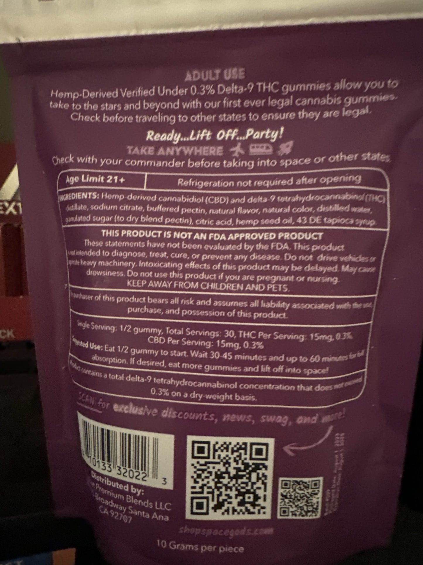 Space Gods Delta 9+CBD-900MG-Gummies-3 Flavor Options Space Gods