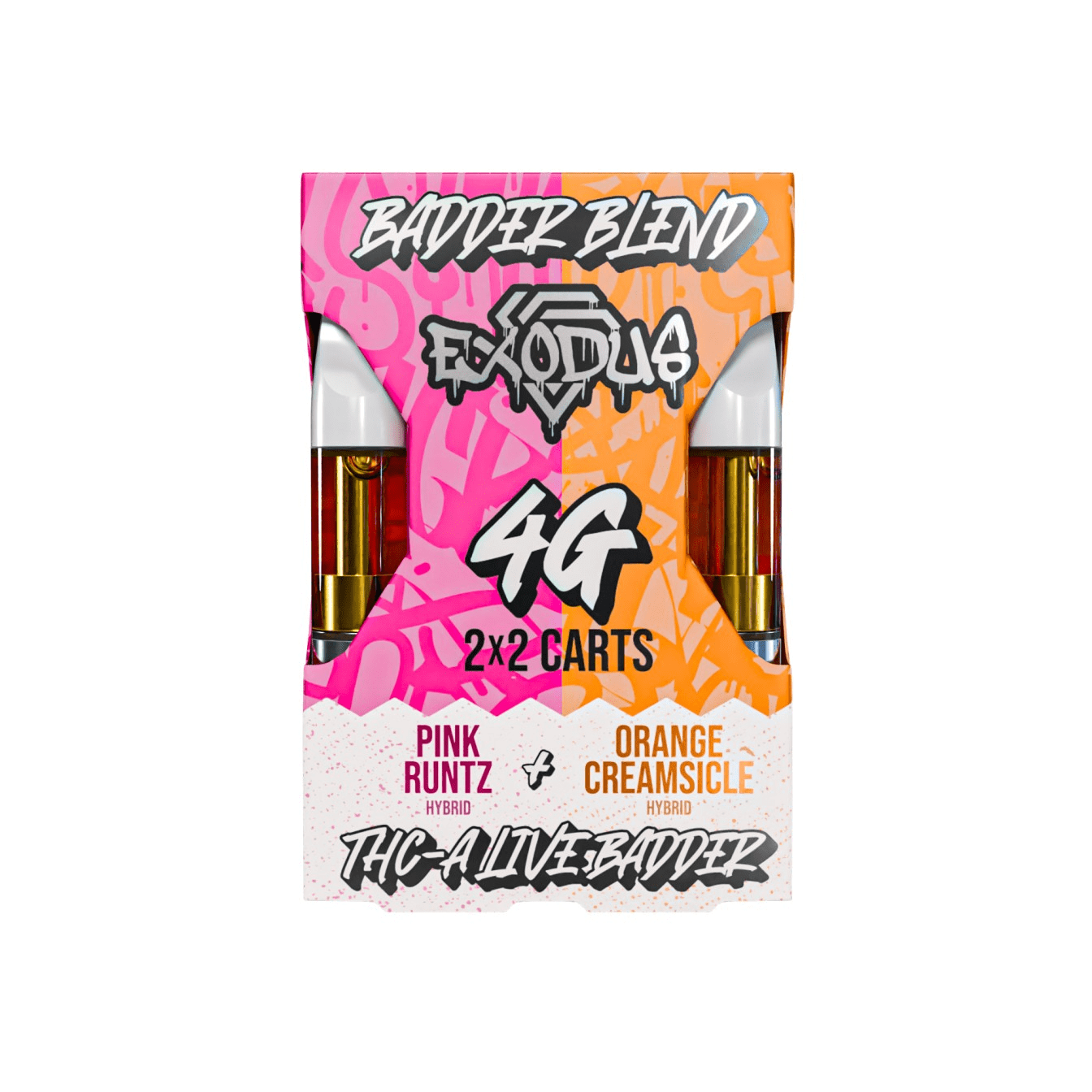 Exodus 2 x 2gr-THCA-HXY 9-Delta 8 Live Resin Carts-3 Flavor Combinations Exodus