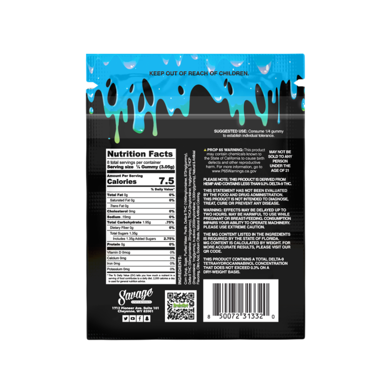 Delta Extrax - BrainRot Gummies - Baja Splash