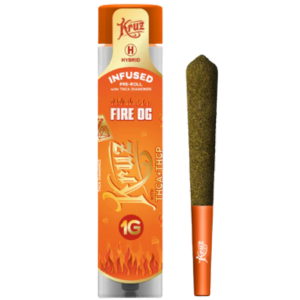Kruz Liquid Diamonds+THCA+THCP-1G PreRoll- Fire OG (Hybrid) Klutch