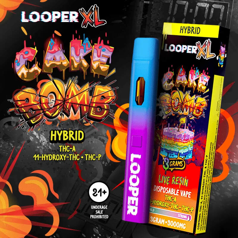 Dimo Hemp Looper XL-THCA-11-HYDROXY-THCP-3G Disposable Vape-Cake Bomb (Hybrid) Dimo Hemp