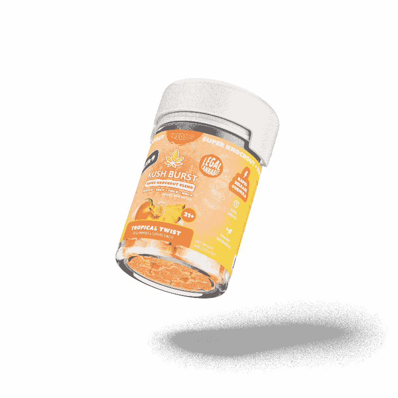 Super knockout Tropical Burst Blend Gummies
