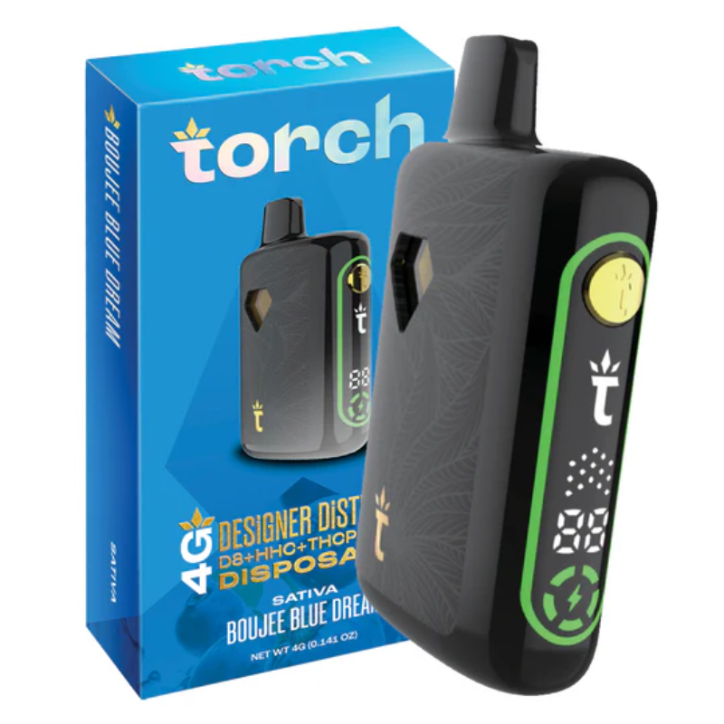 Torch-Designer-D8-THCP-THCA-4G Disposable-BouJee Blue Dream