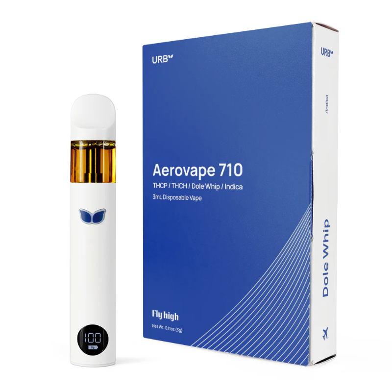 URB-Aerovape 710 Clarity-Delta10-THCV-THCB-3ml Disposable-Strawberry Kush (Sativa)