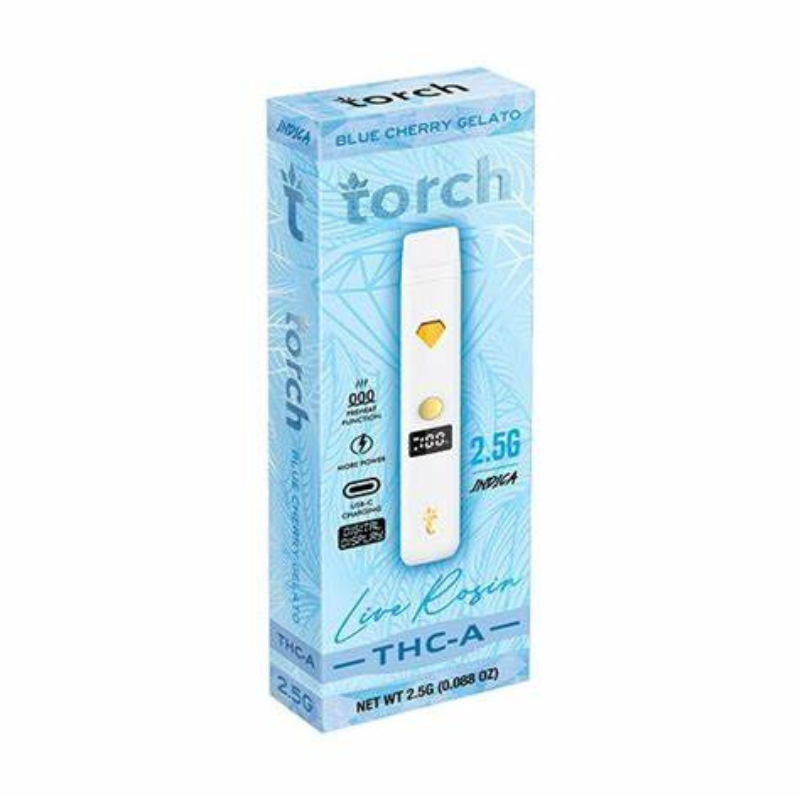 Torch Live Rosin-THCA-2.5G Disposable-6 Flavor Options Torch
