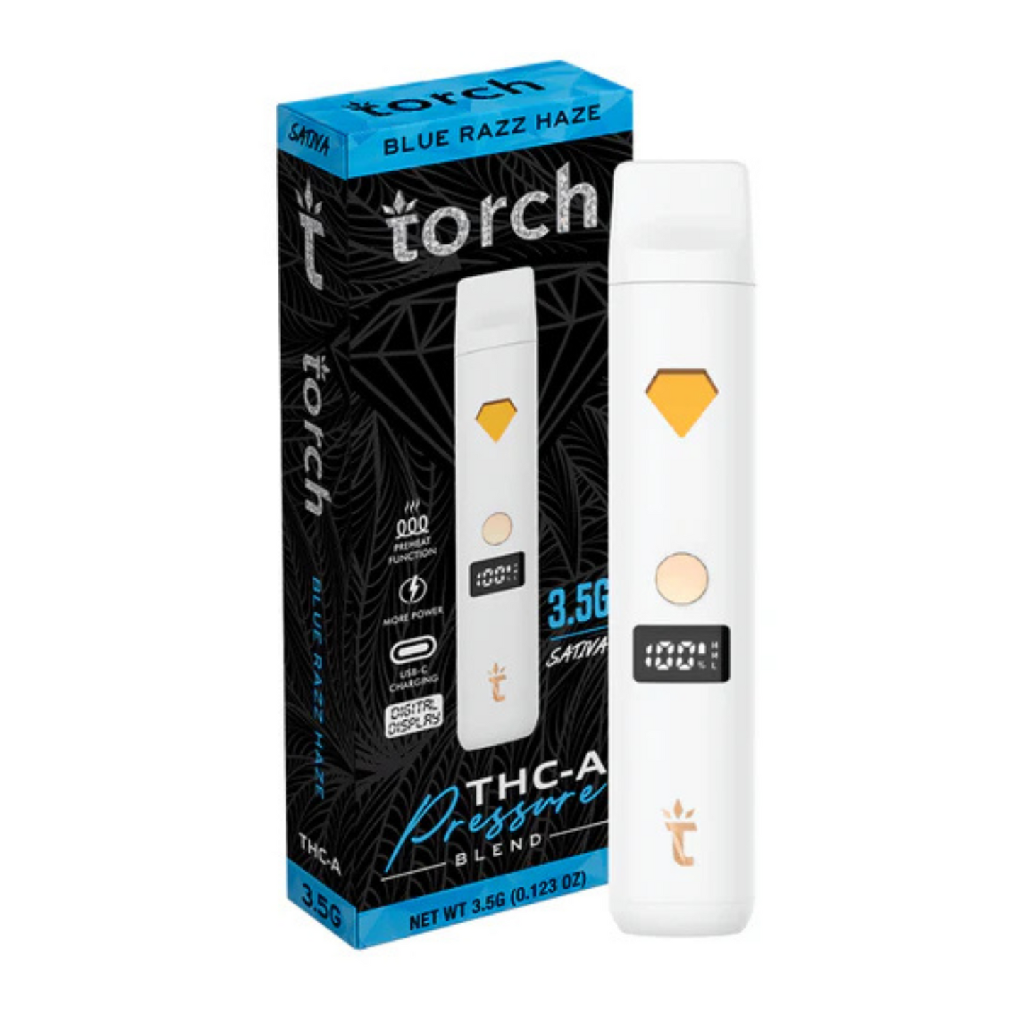 Torch Pressure Blend-THCA-3.5g Disposable-3 Flavor Options Torch