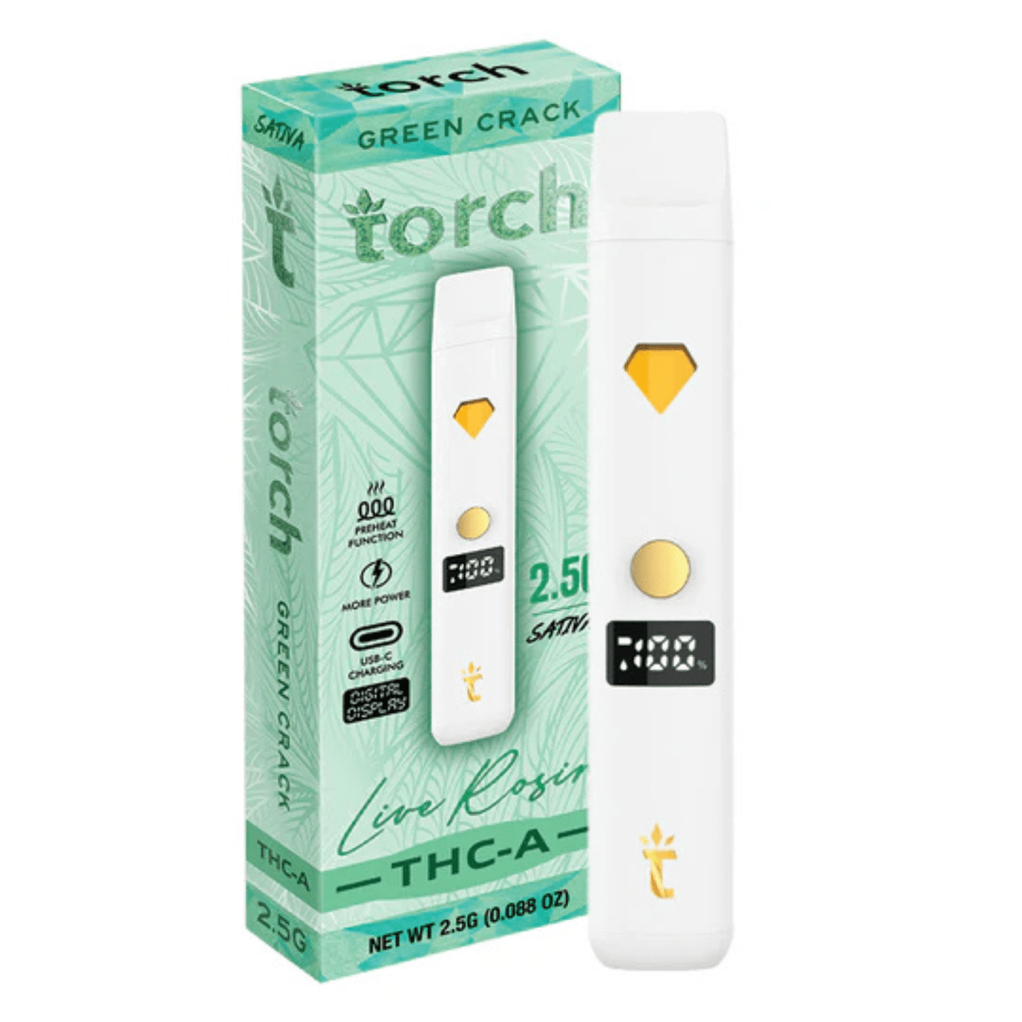 Torch Live Rosin-THCA-2.5G Disposable-5 Flavor Options Torch