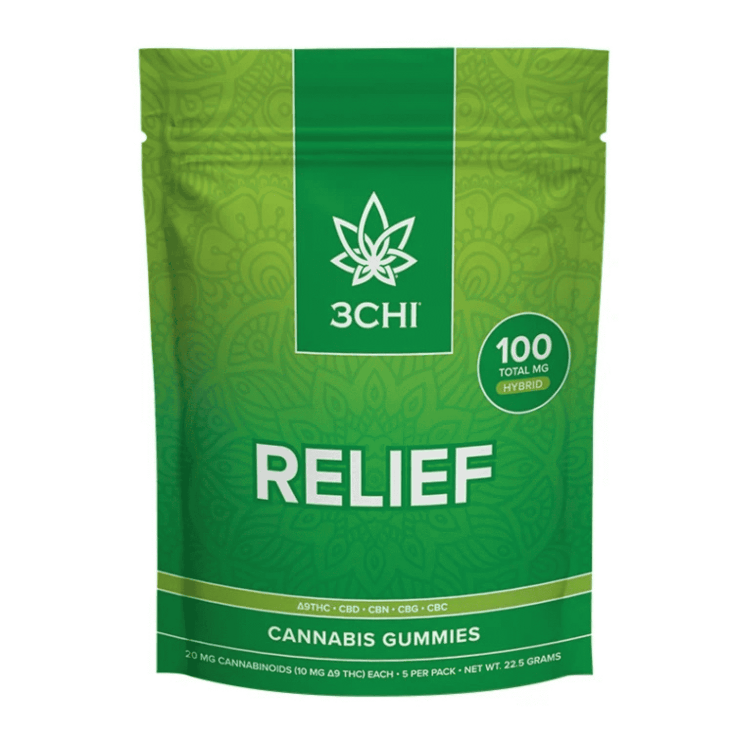 3CHI-Relief Gummies–Natural D9/CBD/CBN/CBC/CBG Blends- Hybrid 3CHI