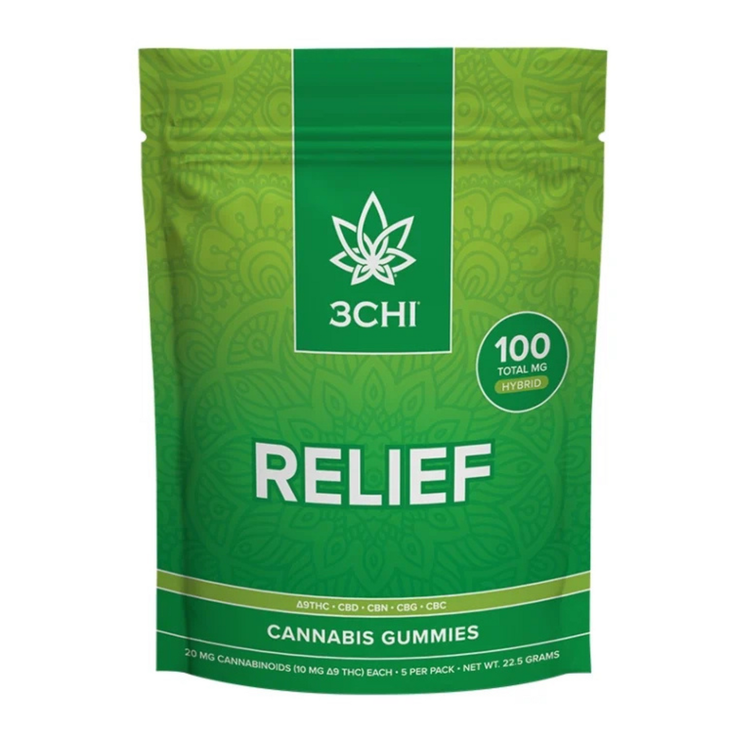 3CHI-Relief Gummies–Natural D9/CBD/CBN/CBC/CBG Blends- Hybrid 3CHI