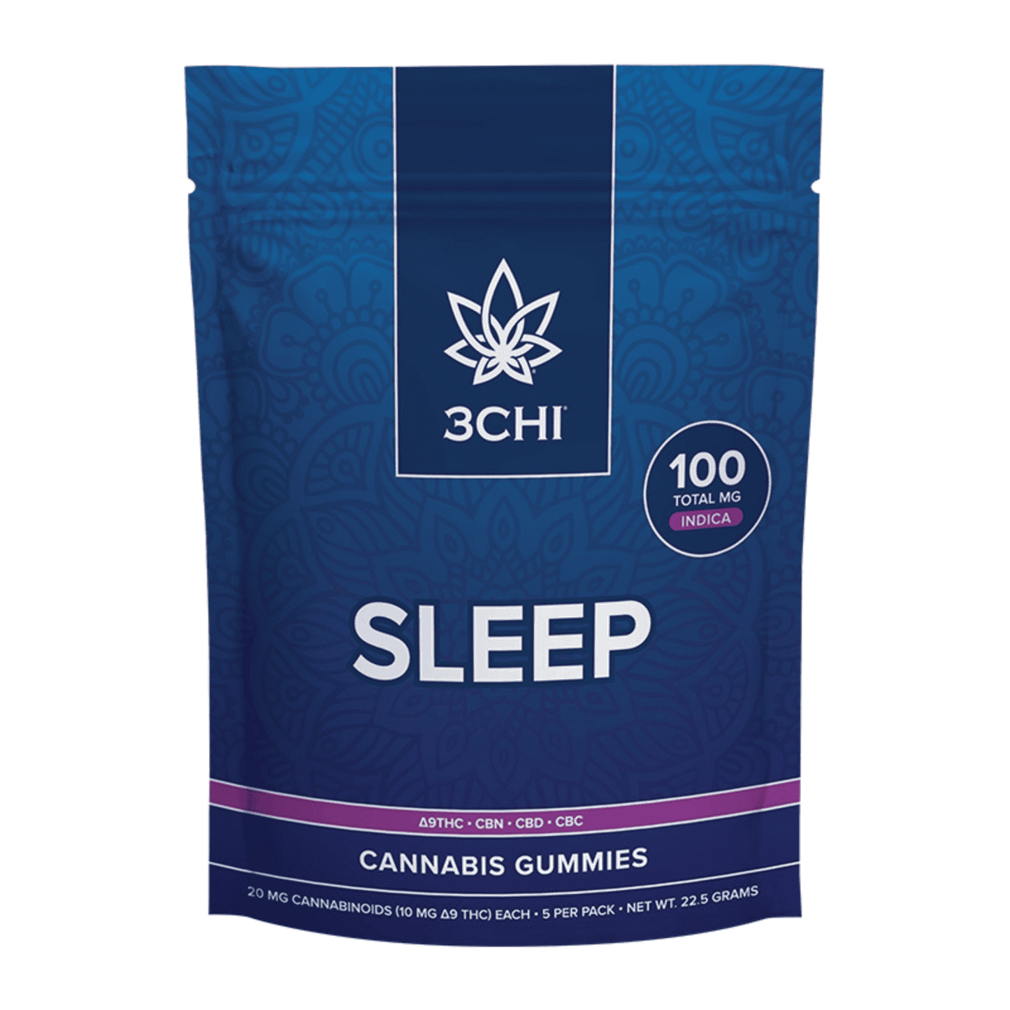 3CHI-Sleep Gummies–Natural D9/CBC/CBD/CBN Blends- indica 3CHI