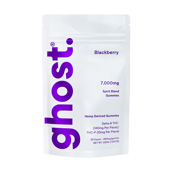 Ghost Spirit Blend Gummies - 7000mg – Blackberry & Passionfruit Delta 8 + THC-P Gummies (High Potency)