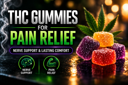 Best THC gummies for pain and nerve relief with colorful hemp gummies designed for long-lasting comfort, relaxation, and support.