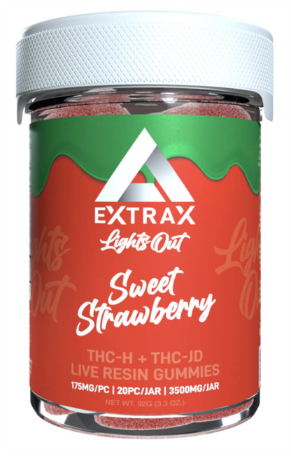 Extrax Lights Out Gummies – 3500MG THC-H + THC-JD Live Resin Edibles