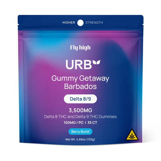 URB Delta 8/9 Gummies – 3500MG Live Resin Infused Edibles (35ct)