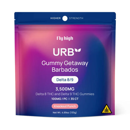 URB Delta 8/9 Gummies – 3500MG Live Resin Infused Edibles (35ct)