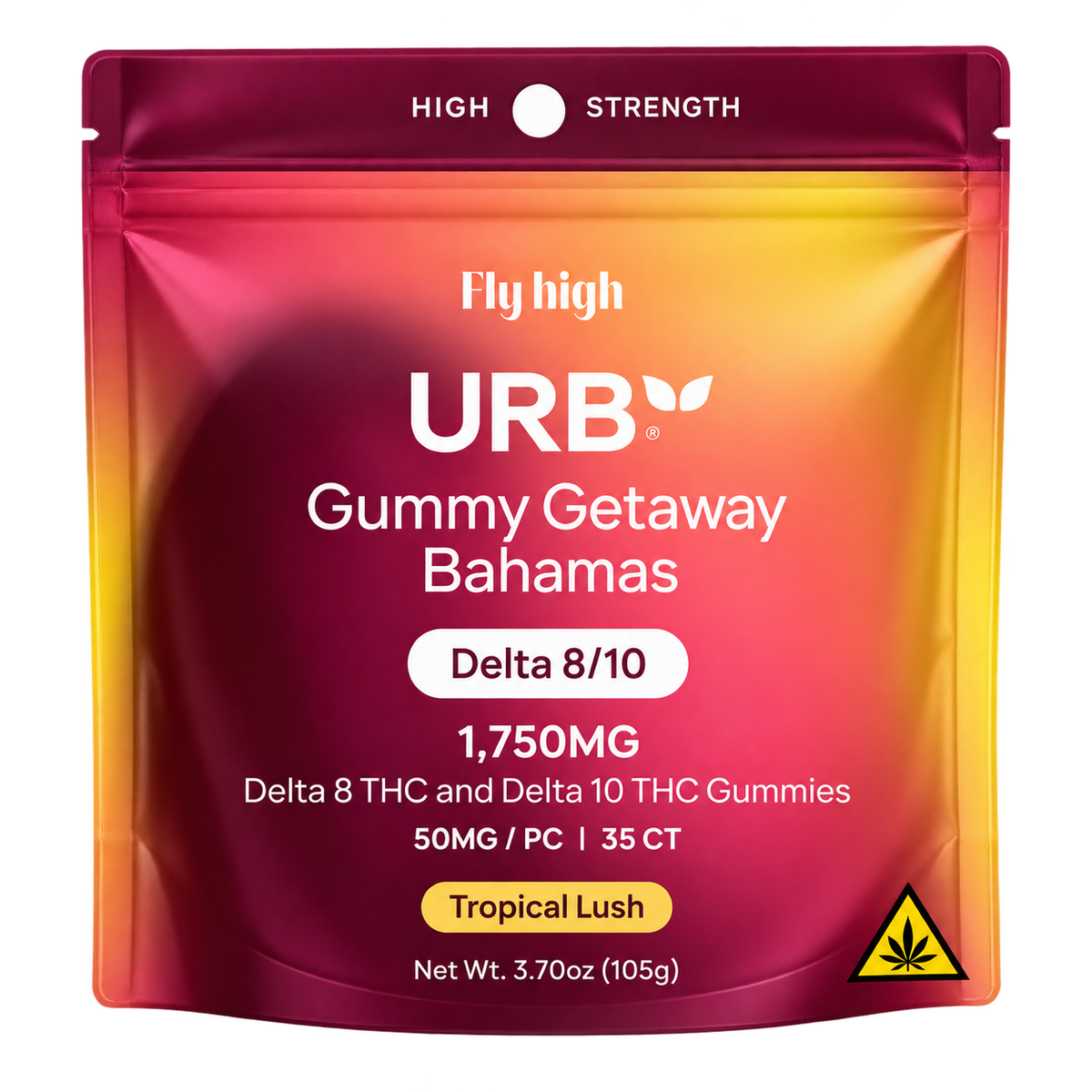 URB D10 + D8 Gummies – 1750MG Delta 10 + Delta 8 THC (25ct)