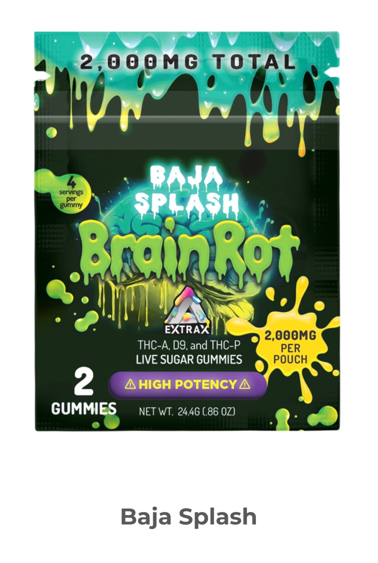 Delta Extrax - BrainRot Gummies - Baja Splash