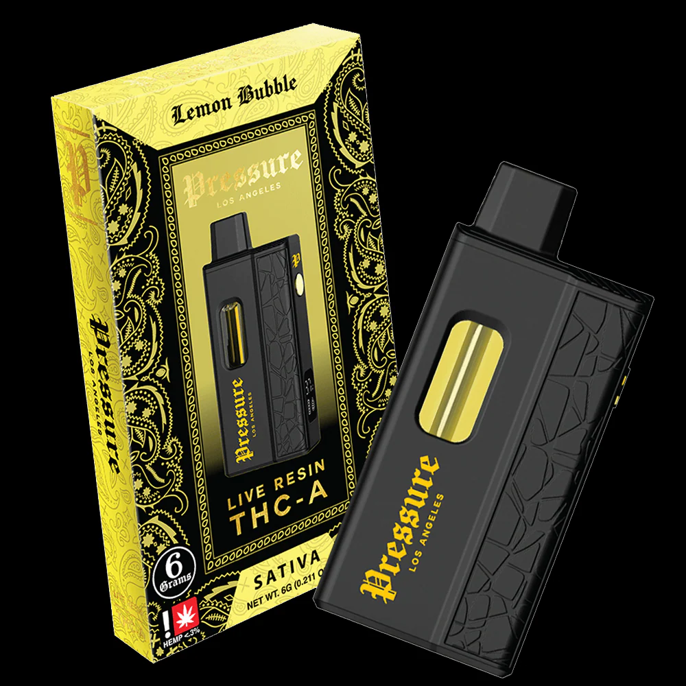 Pressure - Live Resin/THCA - 6 G Disposable Vape- 2 Flavor Options StimWell