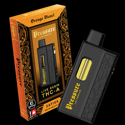 Pressure - Live Resin/THCA - 6 G Disposable Vape- 2 Flavor Options StimWell