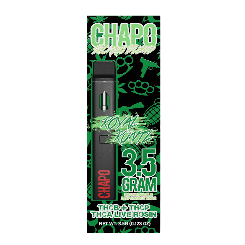 Chapo Extrax Sicario Blend-THCA-THCB-THCP-Live Rosin-3.5G Disposable-2 Flavor Options Chapo