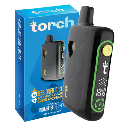 Torch-Designer-D8-THCP-THCA-4G Disposable-BouJee Blue Dream
 