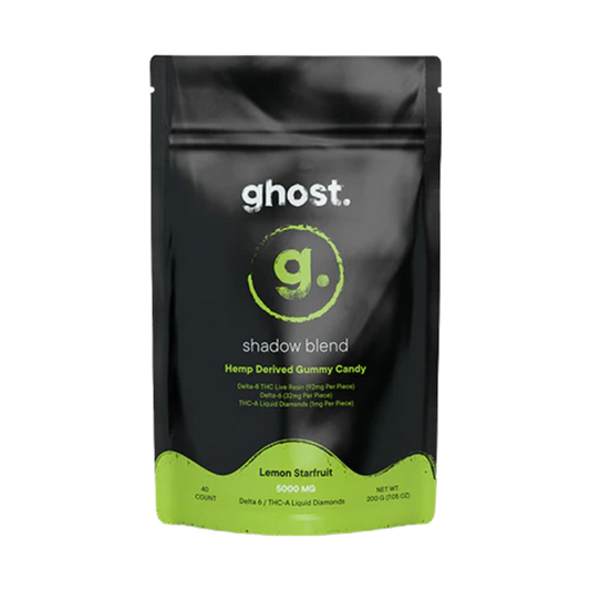 Ghost-Shadow Blend 5000mg Gummies-Delta 6-THCA-Liquid Diamonds-3 Flavor Options Ghost Hemp