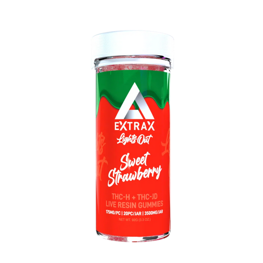 Extrax-Lights Out-Live Resin-Delta 8+THCH+THCJD+THCP-3500MG-Delta 9 THC Gummies-3 Flavor Options Extrax
