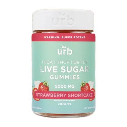URB-Live Sugar-THCA-5000MG-Gummies-3 Flavor Options URB