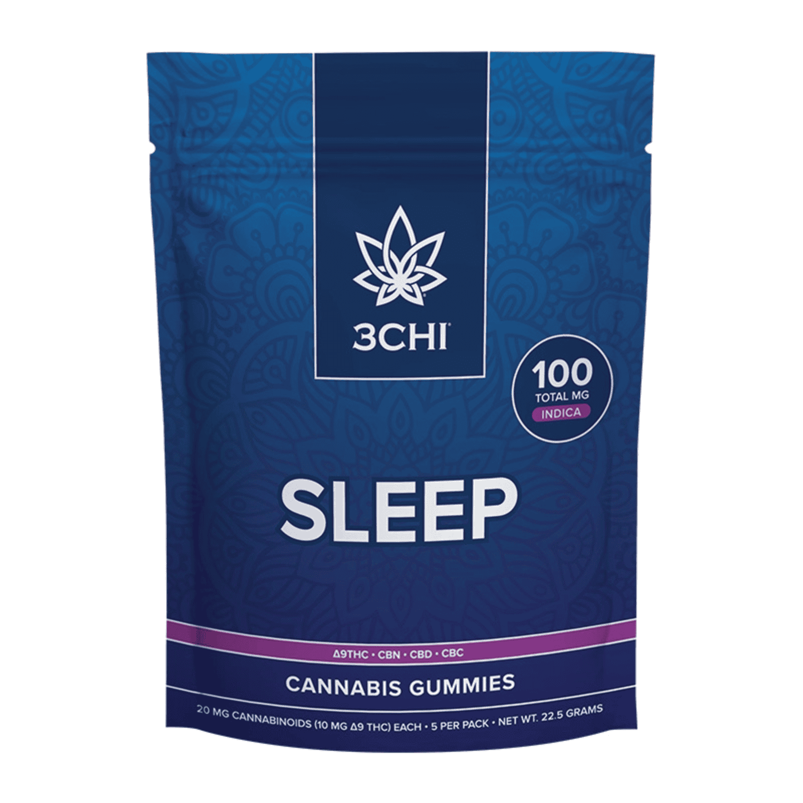 3CHI-Sleep Gummies–Natural D9/CBC/CBD/CBN Blends- indica 3CHI