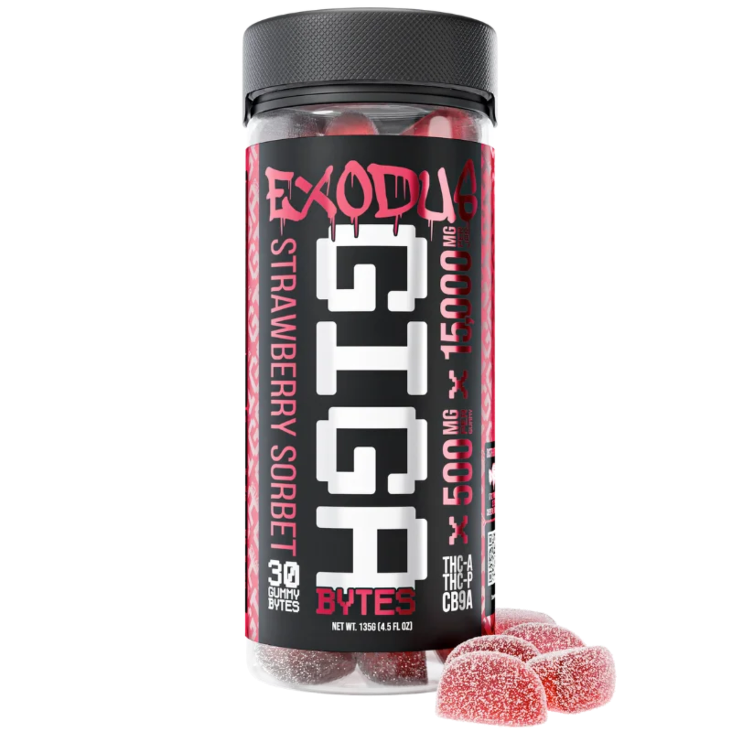 Exodus GIGA-THCA+THCP+CB9A-15,000MG Gummies-5 Flavor Options Exodus