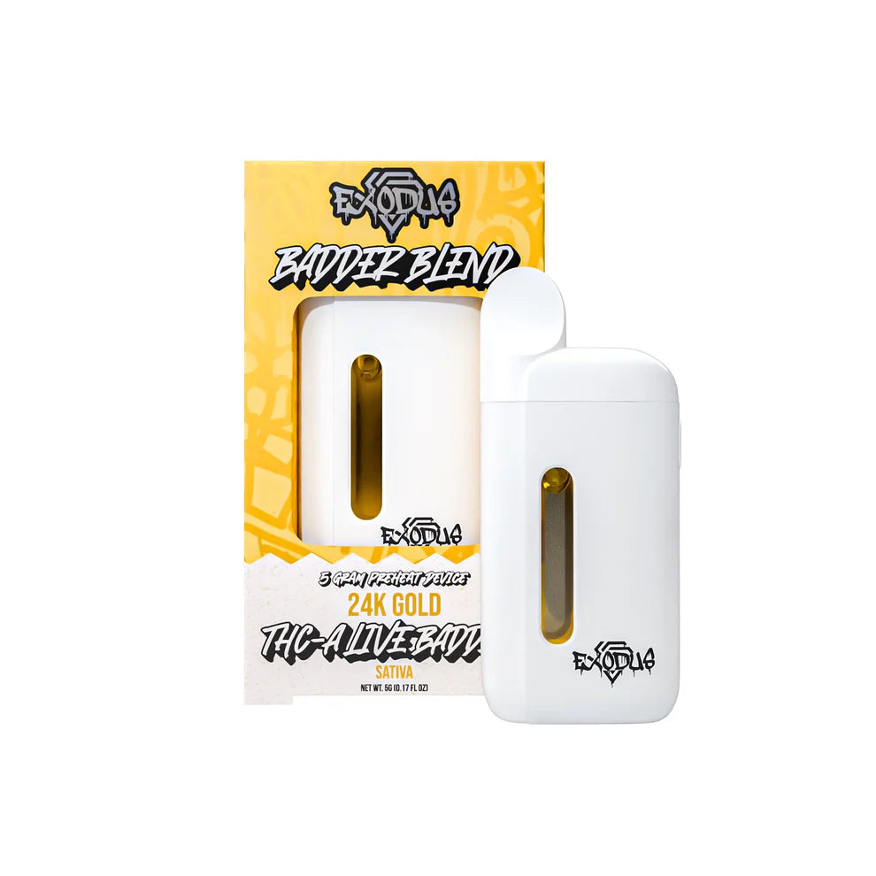 Exodus-THCA+HXY9+Delta 8+Live Resin-5 Gram Disposable-2 Flavor Options Exodus
