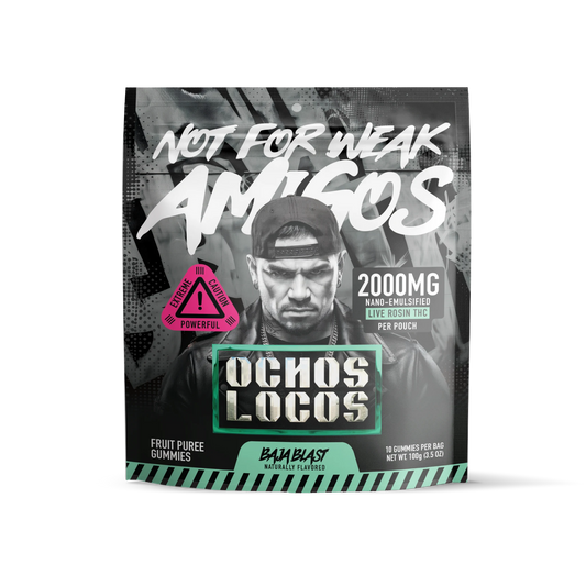 Ochos Locos Baja Blast 2000MG Live Rosin THC Gummies
